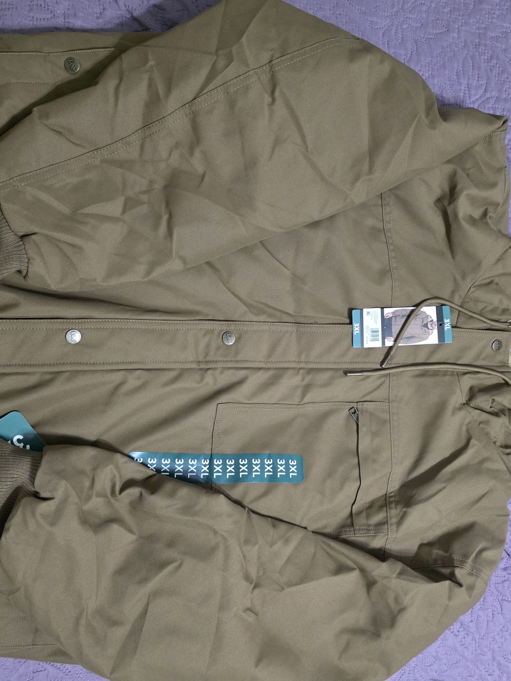 Men's Khaki BROWN Sherpa Lined Work Jacket - 3XL